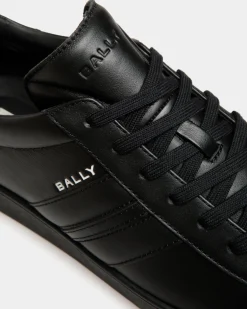 Tennis Sneaker In Black Leather