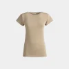 T-Shirt in Beige Cotton