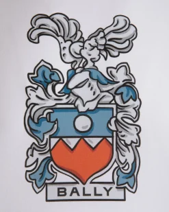 T-Shirt With Bally Crest In White Cotton