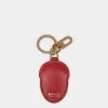 Unda Keychain In Red Leather