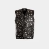 Vest In Black Leather with Studs