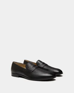 Westminster Loafer In Black Deer Leather